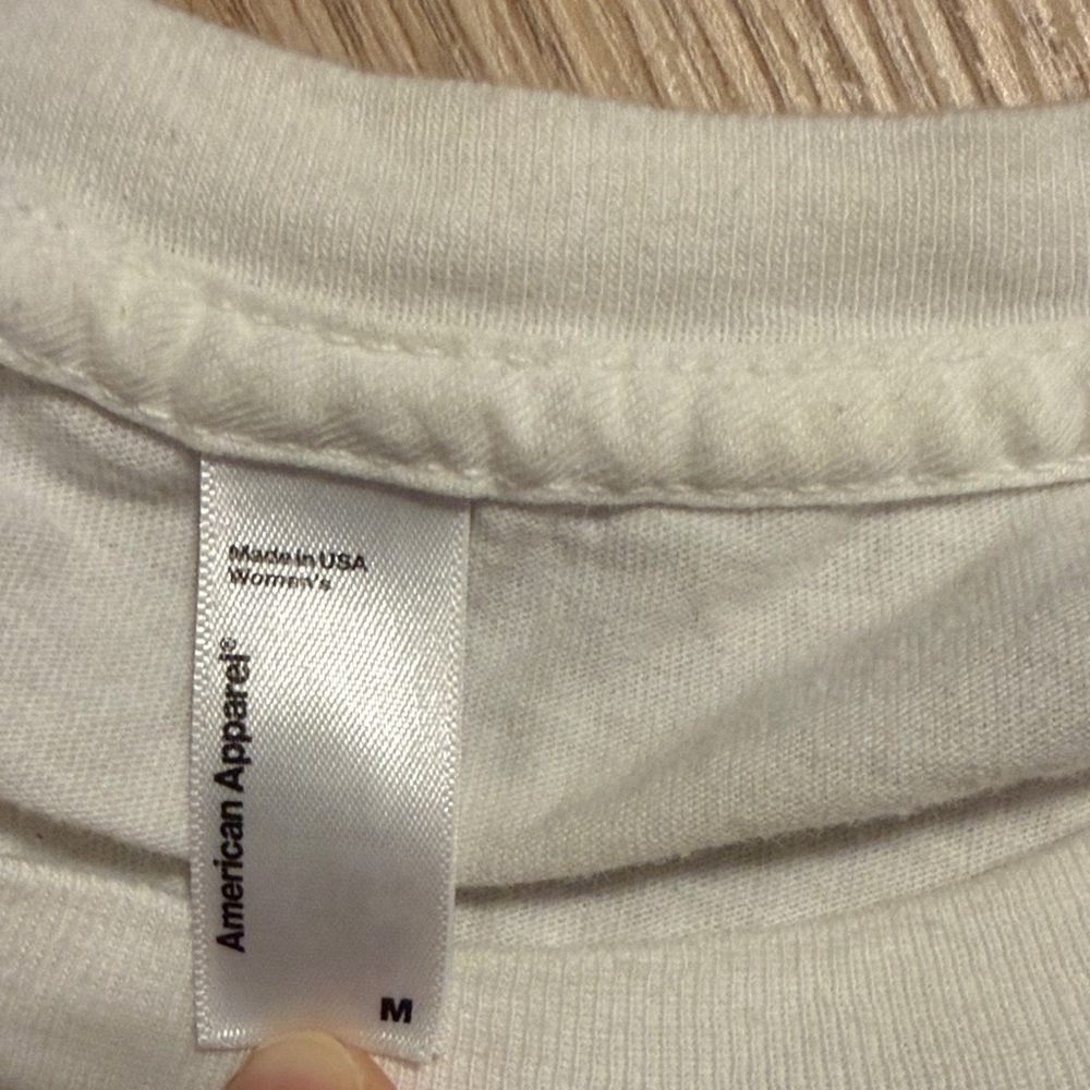 American Apparel White Long-Sleeve Tee with Red Heart "I ♥ MY HUSBAND" - Picture 2 of 5